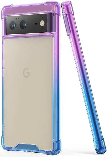 Salawat for Google Pixel 6 Pro Case, Clear Cute Gradient Slim Phone Case Cover R