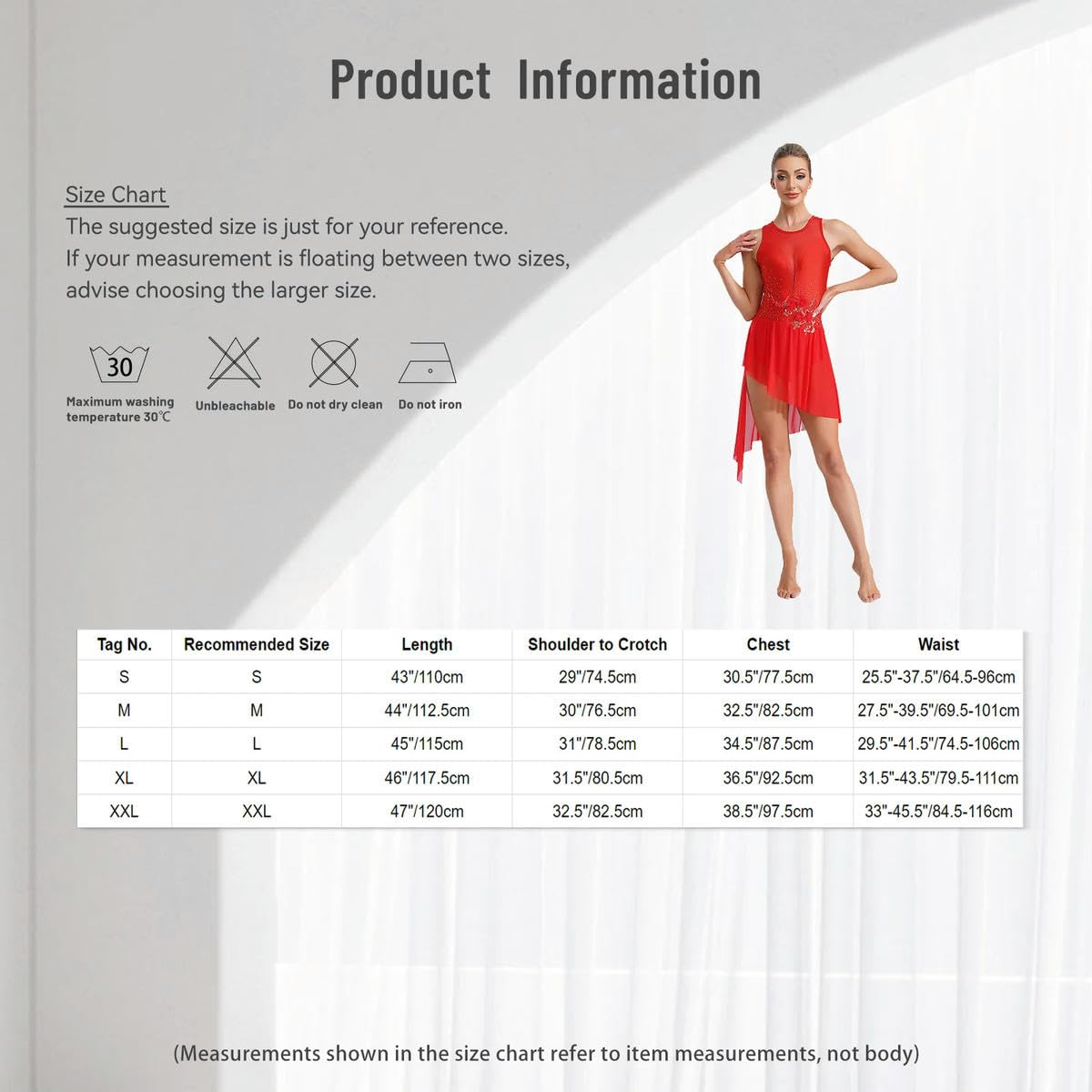 Vestido de baile lírico para mujer, ballet, patinaje artístico, gimnasia, rendimiento, baile, leotardo sin mangas, rosso, XXL