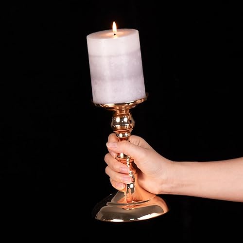 Miniatura 5 de Portavelas de pilar, candelabros de metal, candelabros altos dorados para bodas, fiestas, centros de mesa, decoración de comedor, cumpleaños,