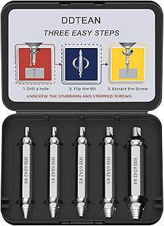 Damaged & Stripped Screw Extractor Kit Set, Cool Gadgets Gifts for Men and Women, A HassleFree Broken Bolt Extractor and Screw Remover Set HSS 6542 (68 HRC)