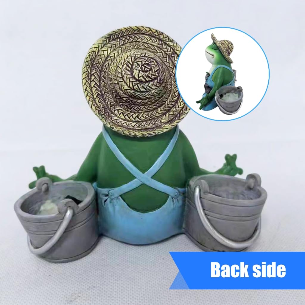 Rane in resina in meditazione posa figura per casa giardino interno statua fioriera Decors