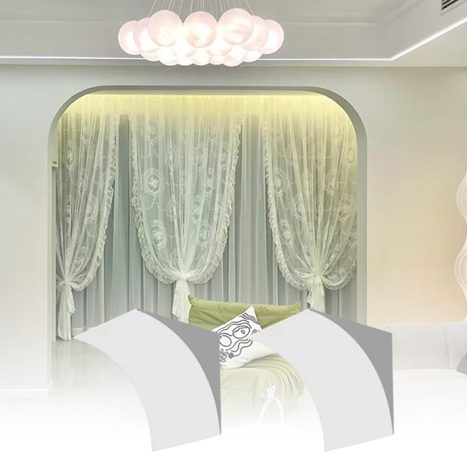 Kit arche arrondie en demi-cercle pour moulure de porte de salon et chambre