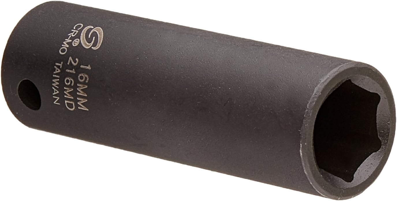 Sunex 216md 1/2-Inch Drive 16-mm Deep Impact Socket