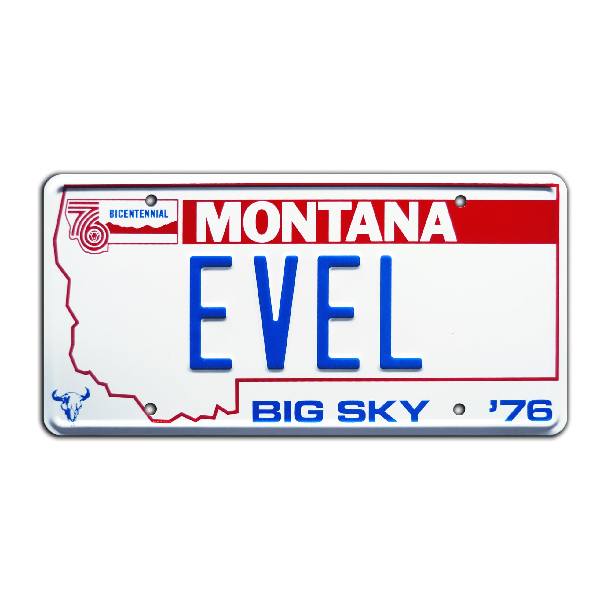 Celebrity Machines Viva Knievel | ‘76 EVEL | Metal Stamped License Plate