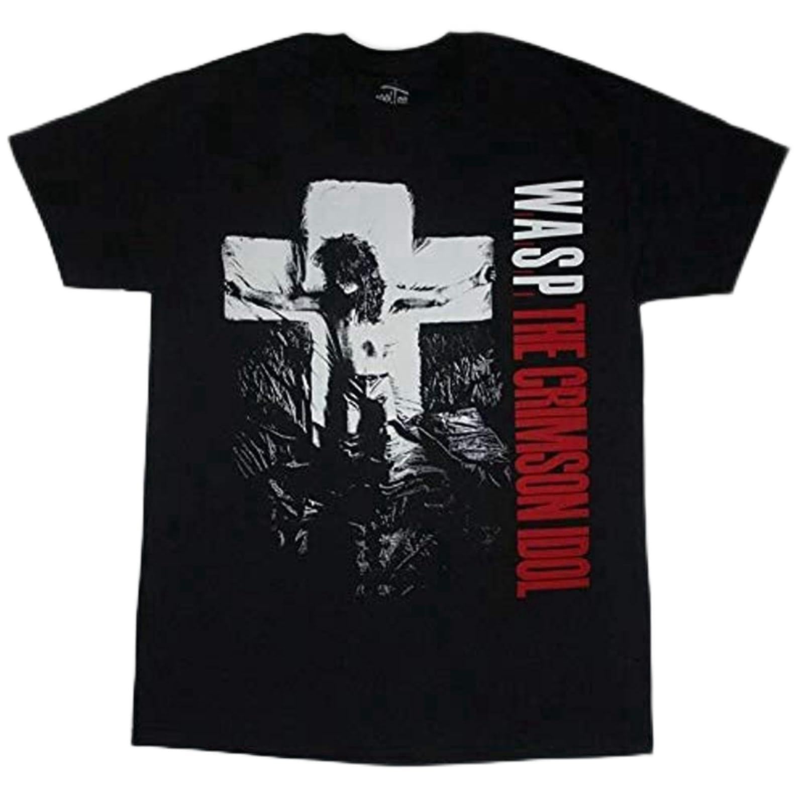 KAQlMAO W.A.S.P. Crimson Idol' Wasp Heavy Metal Band Twisted Sister T-ShirtCasual Round Neck T Shirt Black 3XL
