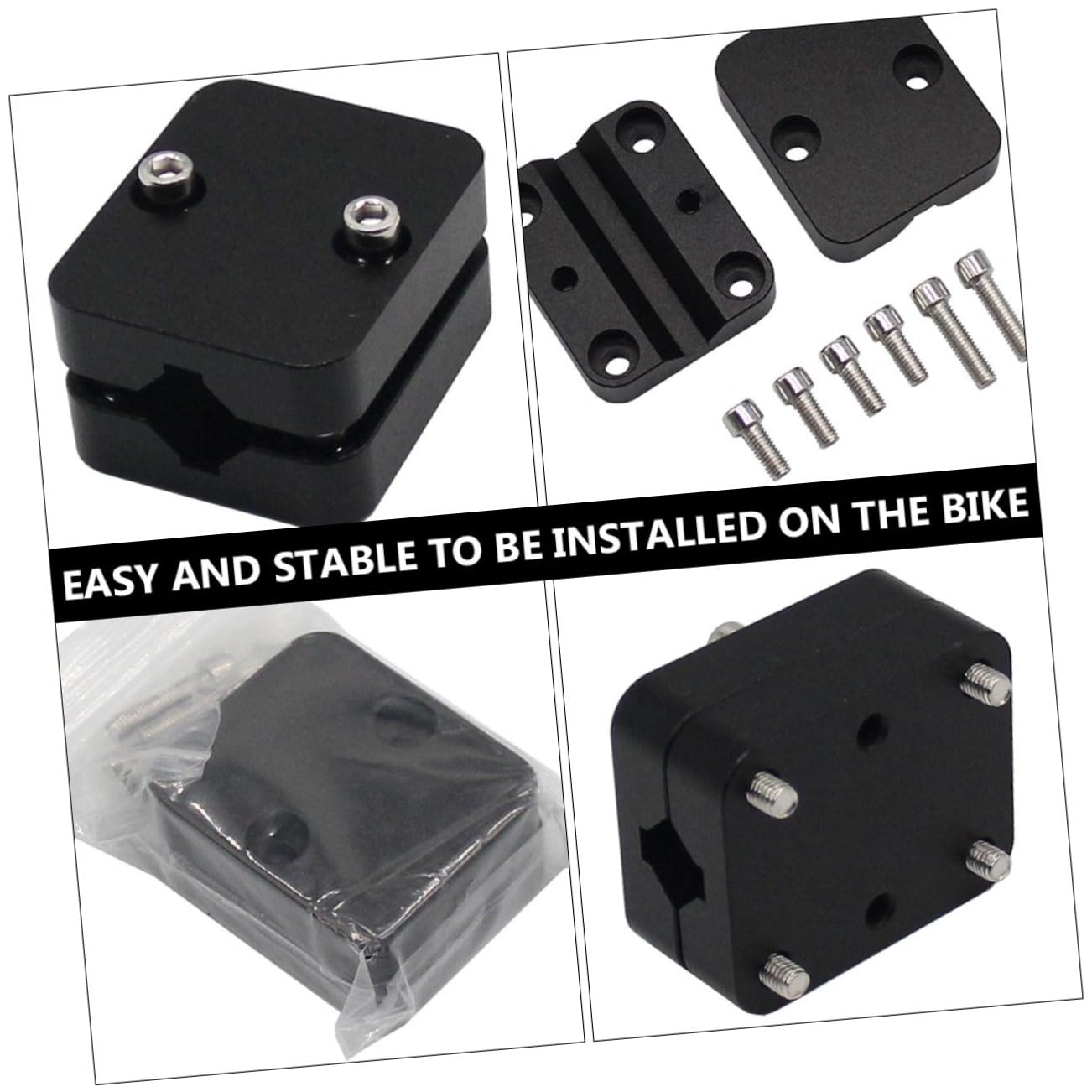 Soporte de GPS para Motocicleta de Aleación de Aluminio, Negro, para Teléfono, Fácil Instalación y Uso Seguro en Moto