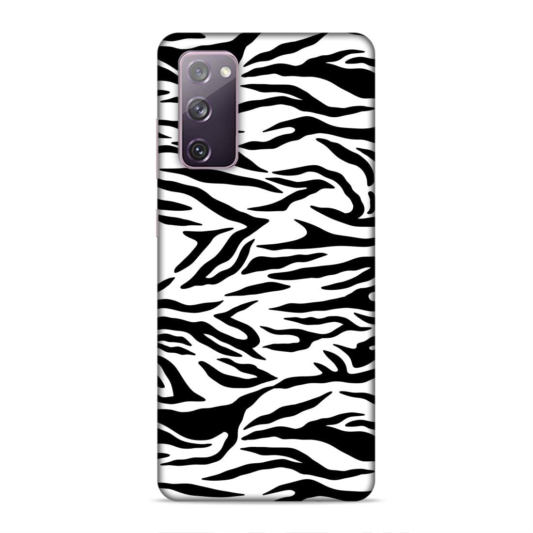 CLEOK Mobile Back Case Cover for Samsung Galaxy S20 Fe (2022) (Hand Drawn Zebra Print Pattern Background) 3D Printed Hard Plastic Phone Back Case for Samsung Galaxy S20 Fe (2022)