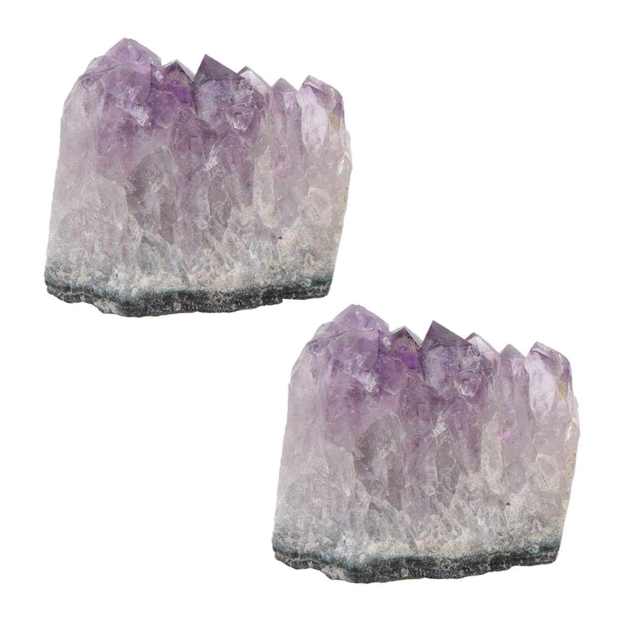 Beaupretty 2sets Beautiful Amethyst Rough Ore Geology Teaching Sample for Jewelry and Collection 2pcs*2