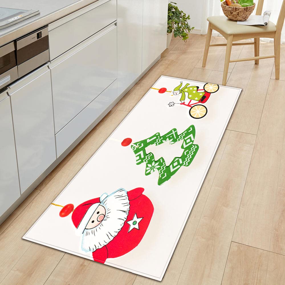Świąteczne dywaniki kuchenne antypoślizgowe wodoodporne antybakteryjne maty komfortowe uniwersalne maty podłogowe do kuchni łazienki lub stacji roboczych 50 x 160 cm