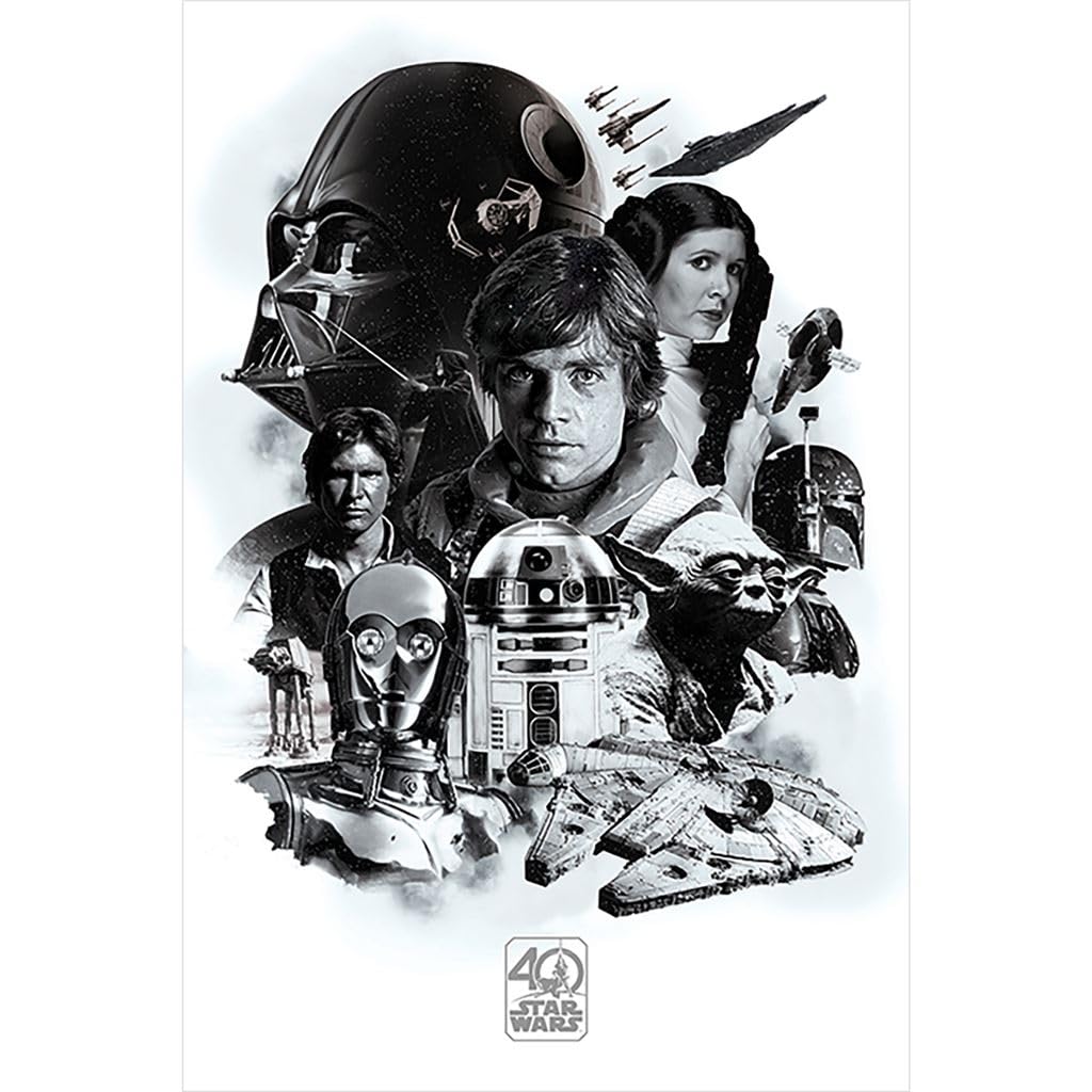 Pyramid International Star Wars 40th Anniversary (Montage) Maxi Poster, 61cm x 91cm, One Size