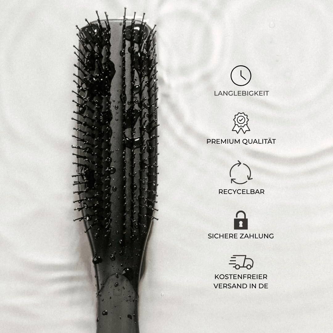 FIT BRUSH - Haarbürste zur Kopfhautreinigung - Entwirrbürste ohne Ziepen - für nasses & trockenes Haar - Kopfhautmassage Bürste für alle Haartypen