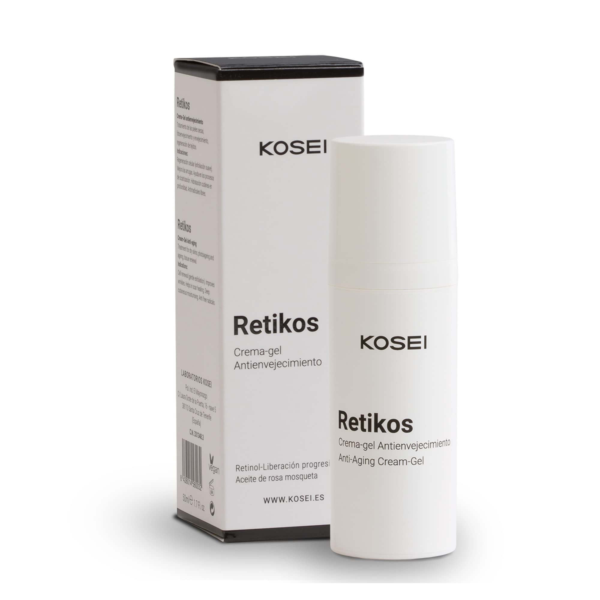 KOSEI Crema Con Retinol | Crema Antiarrugas Mujer con Retinol Puro | Reduce los Signos del Envejecimiento | Crema Retinol | Retinol Puro para la Cara | 50ml