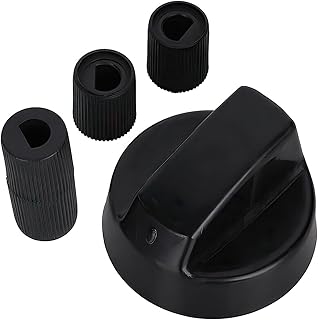 Mando Giratorio para Cocina de Gas con Juego de 3 Adaptadores para Eje Oculto - Color Negro - Garantía de 10 Años - MONTERAL