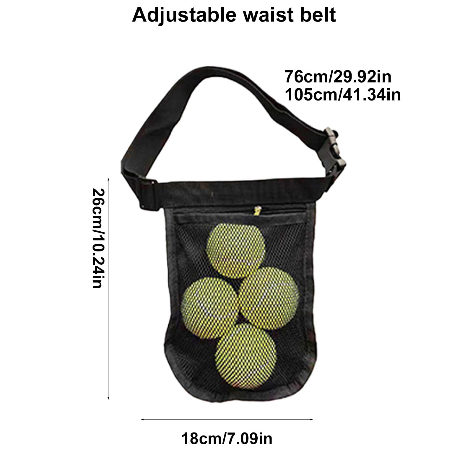 Pochette de ceinture de balle de pickleball - Sac de taille de golf de tennis réglable, porte-sport sécurisé pour la pratique d'entraînement, organisateur léger | Accessoire de gymnase de compétition