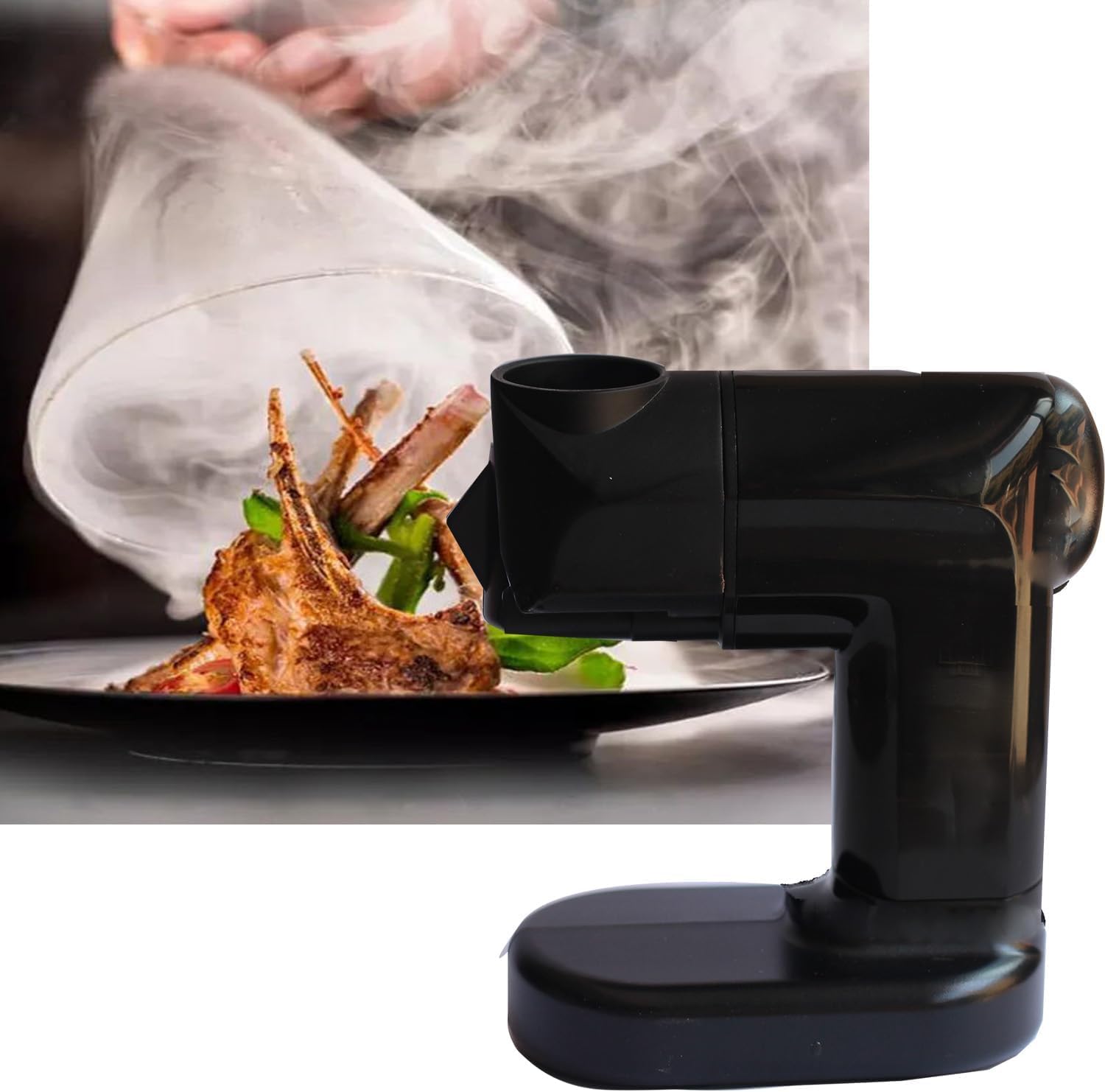 Smoke Gun - Bong pour cocktail, 2 saveurs de copeaux de bois, kit d'infusion de boisson, fumeur pour intérieur