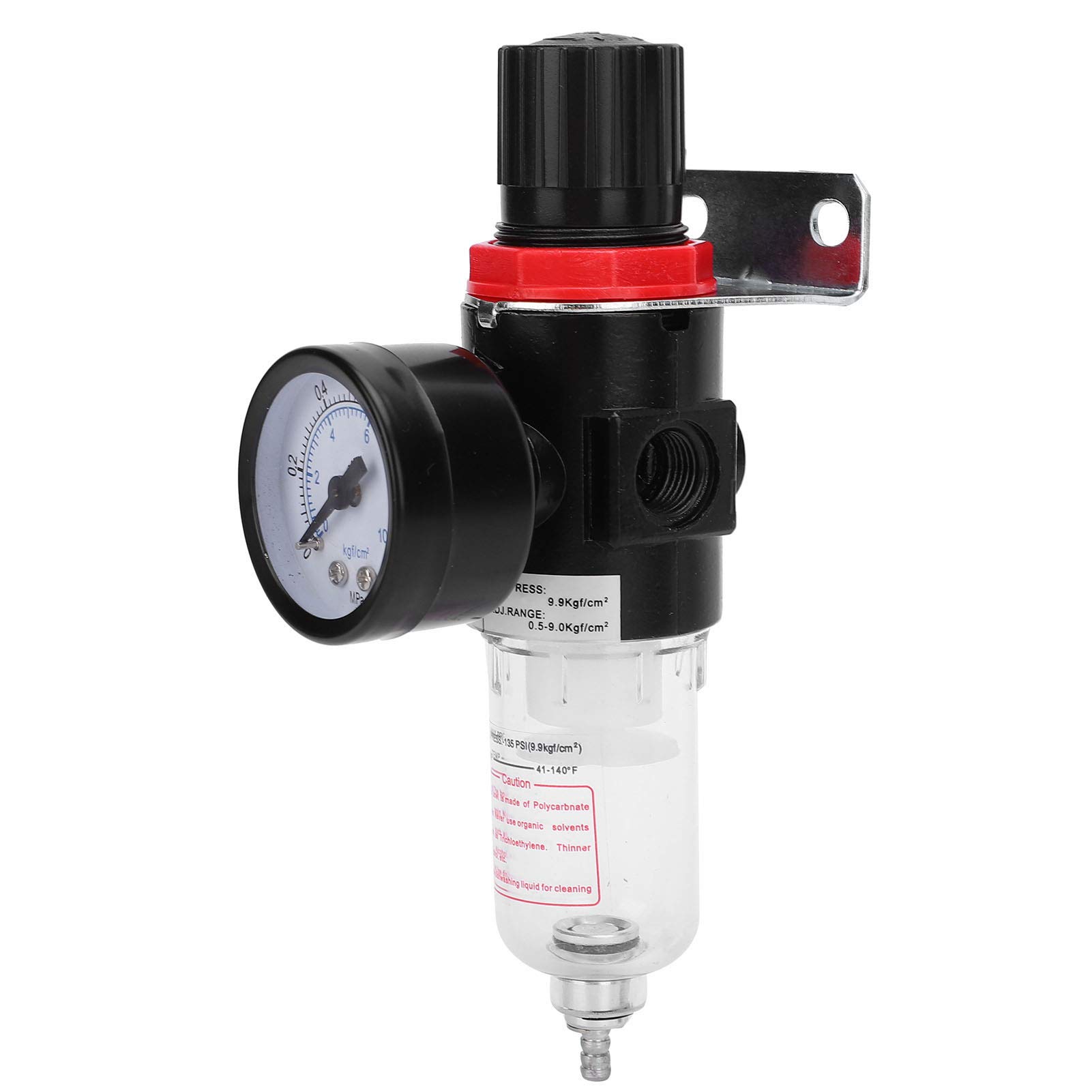 BSP1 / 4-calowy regulator filtra sprężonego powietrza, filtr sprężarki powietrza z pułapką wodną ze wspornikiem 0-10 bar, manometr regulatora ciśnienia filtra powietrza