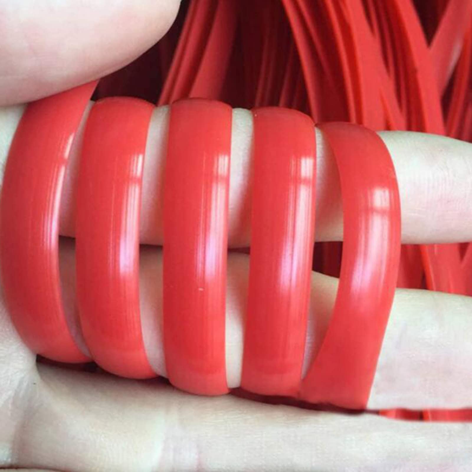 YebiO Wicker Table and Chair Repair, Pe Rattan for Outdoor Pationiture, Wicker for Repair-70M (220 Ft)/Red/70M