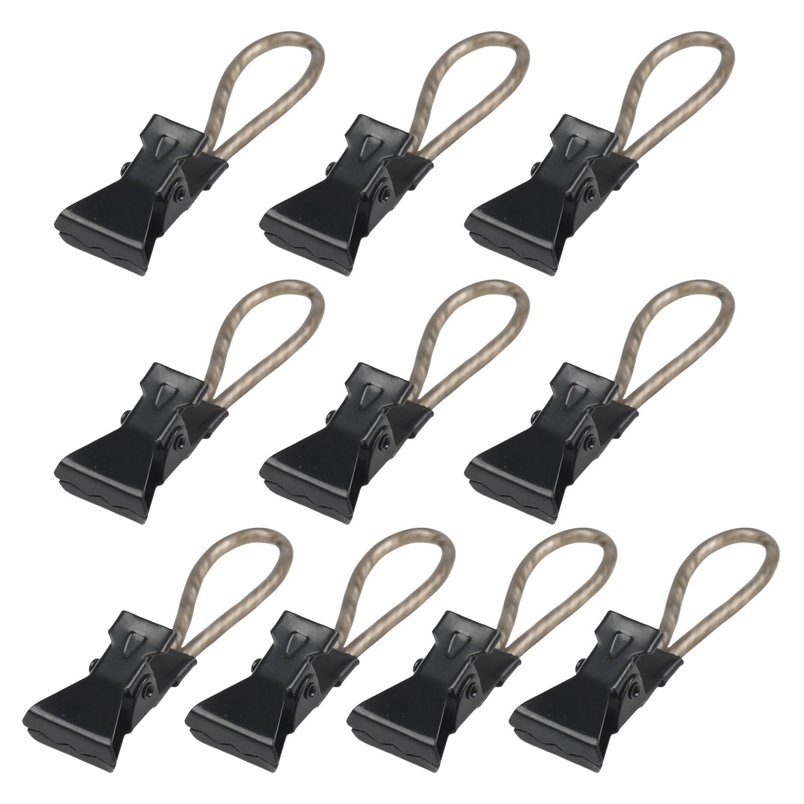 Uqezagpa 10pcs Sturdy Metal Materials Towel Clip With Hanging Hoop Portable For Kitchen Bathroom And Household Daily Use