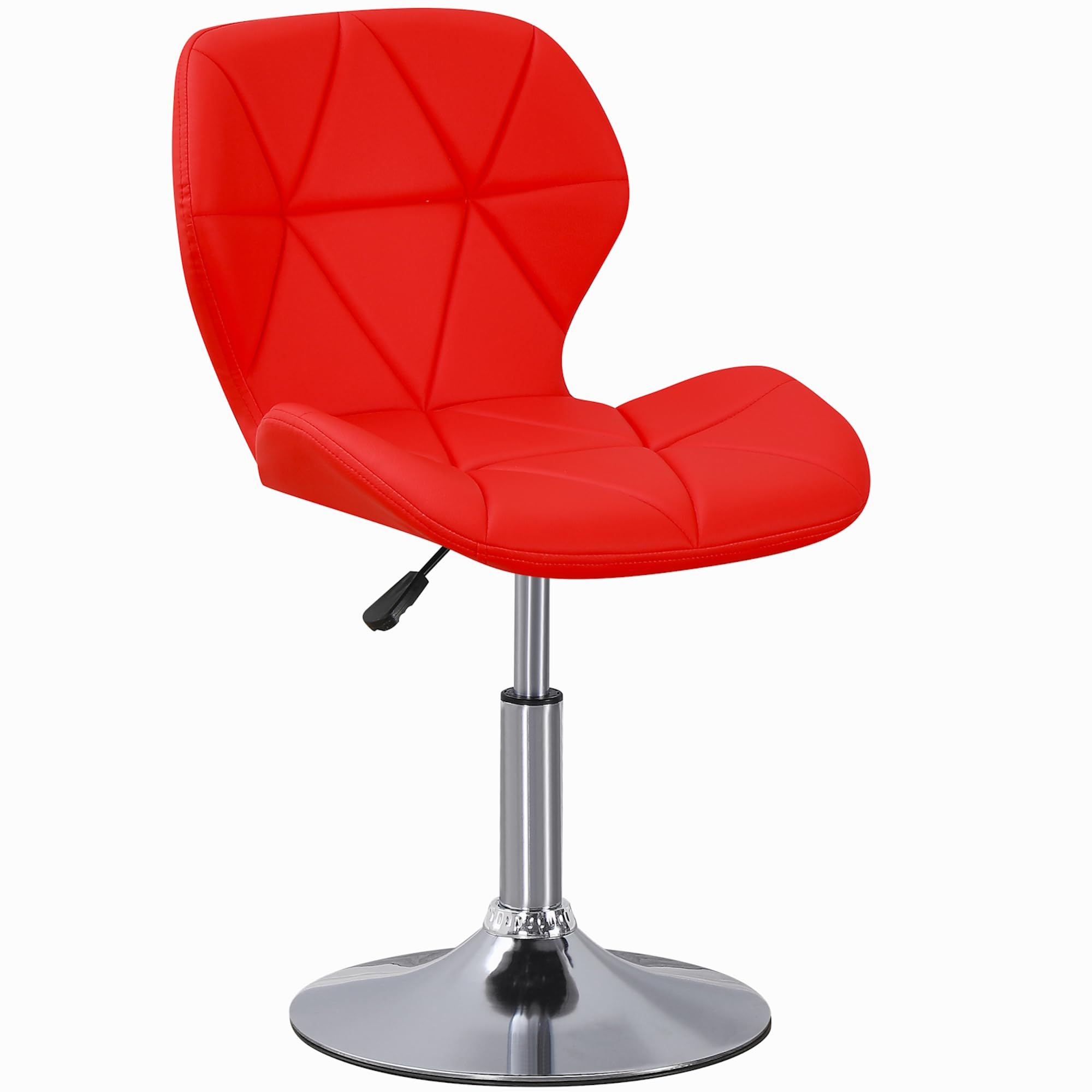 Charles Jacobs Static Swivel Geometric Design Chair with Adjustable Height - Red PU