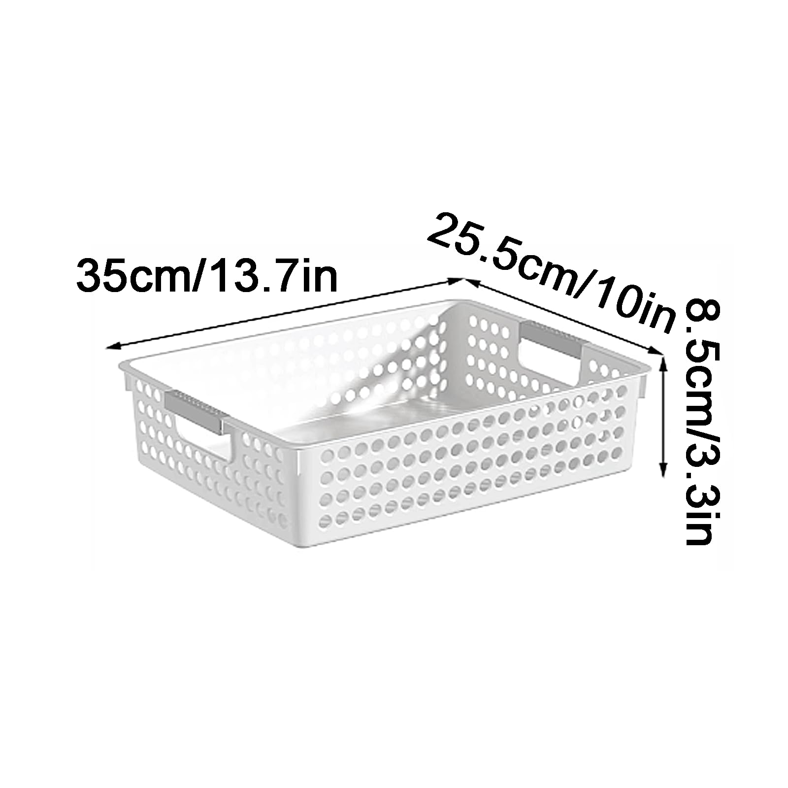 Grande capacità Cestino Portadocumenti da Tavolo Cestino Portadocumenti impilabile di Grande capacità con Maniglia Scatola Portadocumenti Portatile Cestino Portadocumenti Bianco ordinato