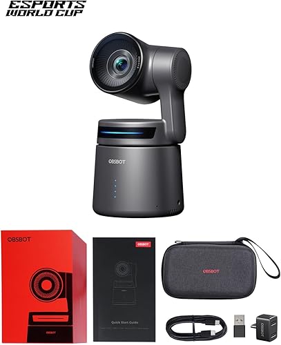 Miniatura 2 de OBSBOT Cámara de transmisión NDI Tail Air 4K, cámara PTZ de seguimiento AI con aplicación inteligente, control de gestos, cámara web
