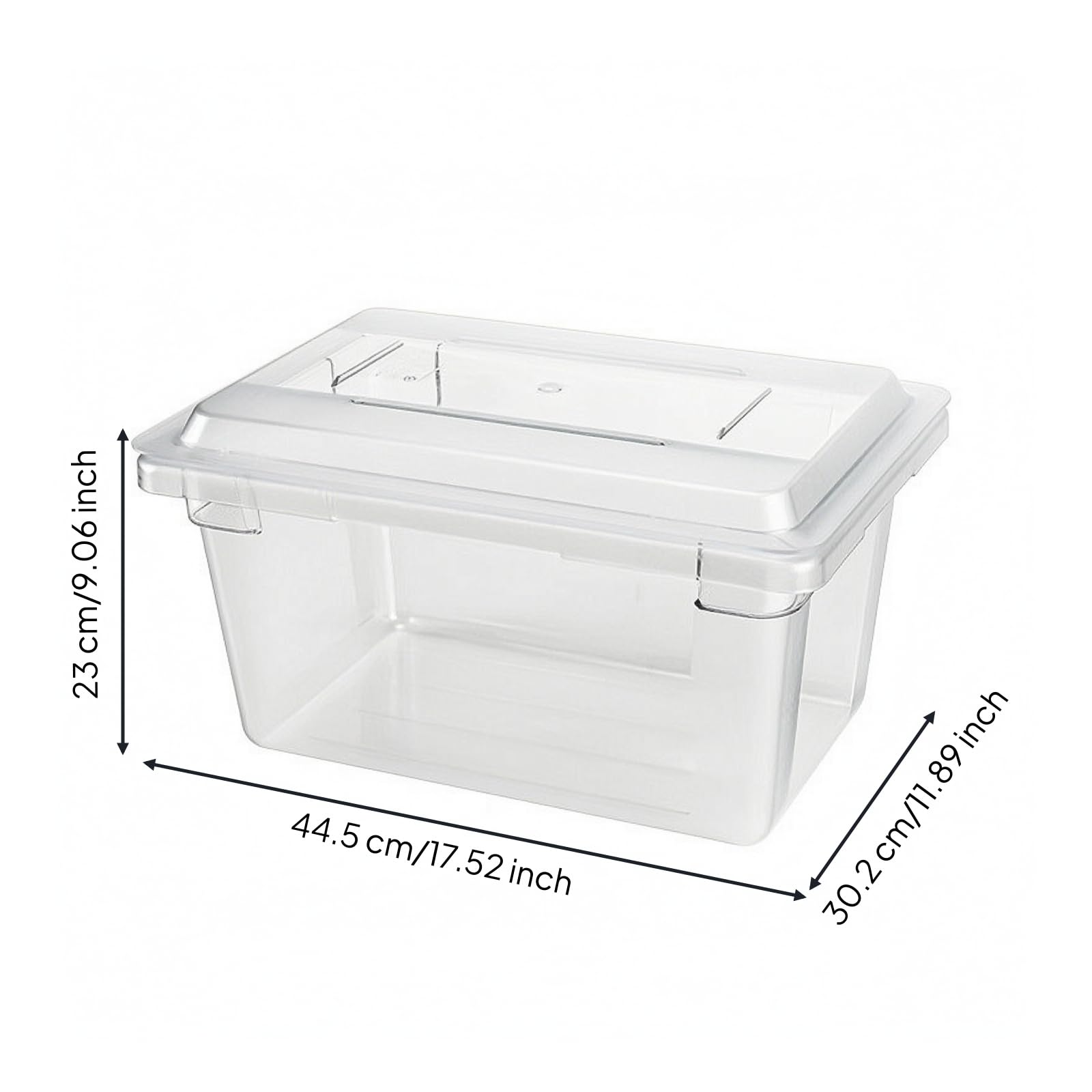 frischhaltedosen mit deckel stabil kühlschrankbox kühlschrankgeeignet frischhaltedose für kühlschrank, 44.5cm X 30.2cm X 23cm, 18.6L, Kleiner Hoher Rechteckiger Aufbewahrungsbehälter