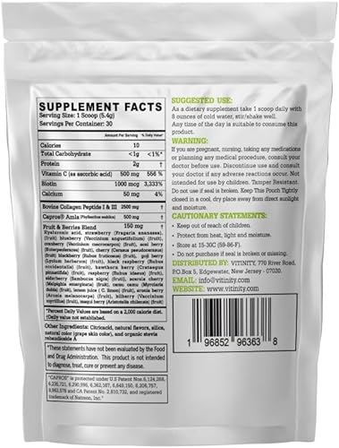 Miniatura 2 de VITINITY AMLA SUPERFOOD - Polvo de colágeno con 20 ingredientes clave (tipo 1 y tipo 3) con ingrediente clínicamente probado (AMLA) para adultos,