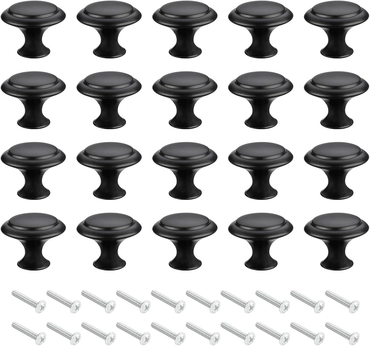 20 Pieces Cabinet Knobs Drawer Handles 29mm Drawer knobs Zinc Alloy Dresser Knobs with 20pcs Screws for Cabinet Door