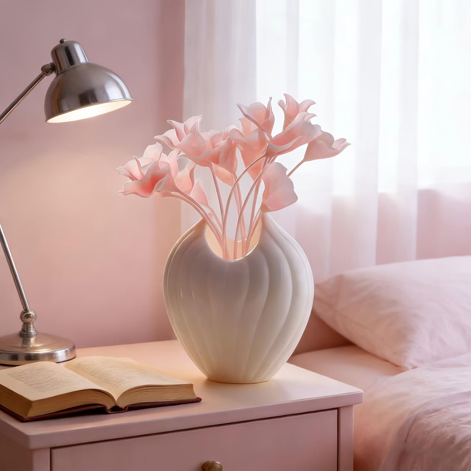 Stampo in silicone artistico per vaso conchiglia in cemento e tazza candela decorativa progetto artigianale contenitore per fiori in cemento silicone flessibile per artigianato