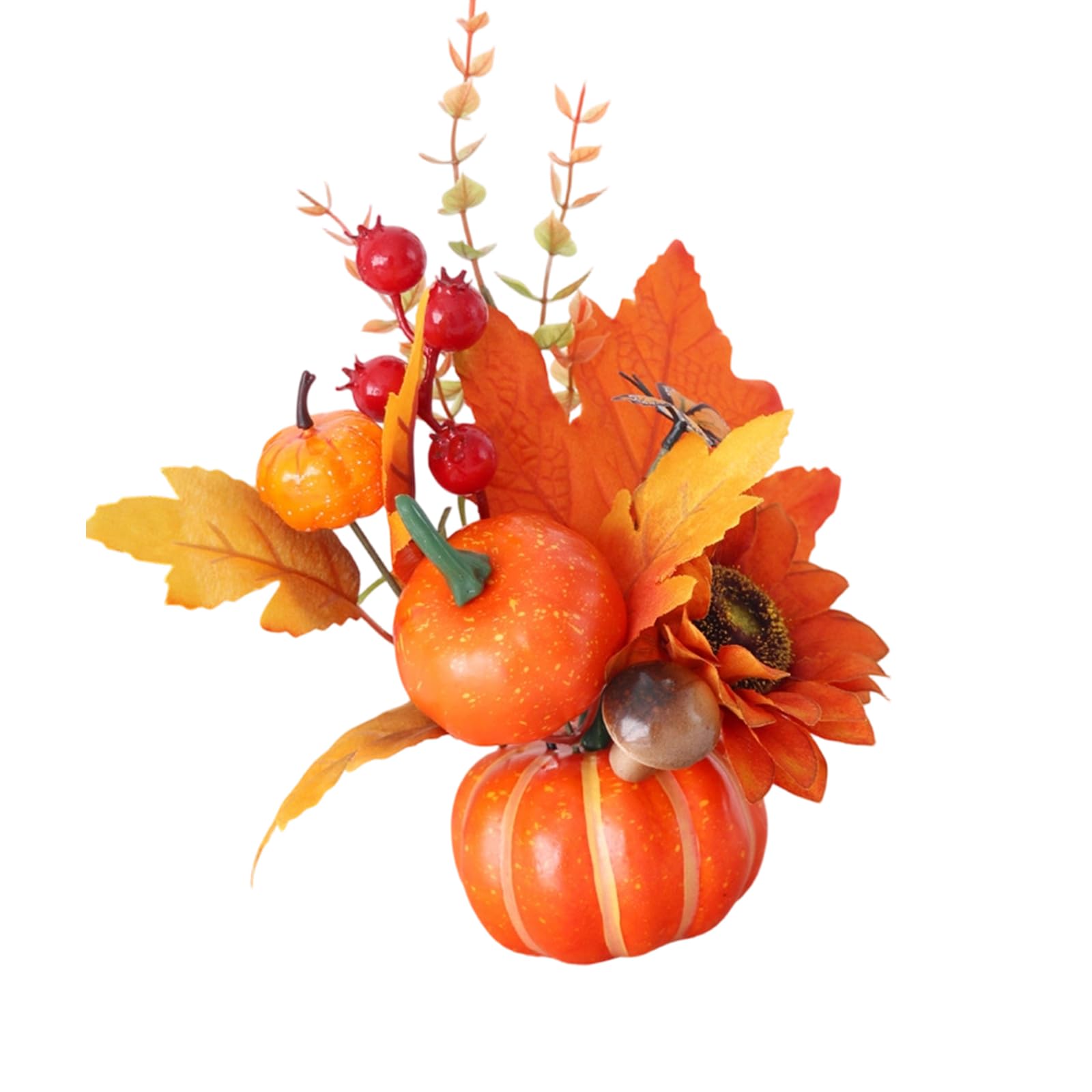 Autumn Tabletop Decor Faux Pumpkin Centerpiece for Fall Harvest Home Display, Freestanding Seasonal Accent, 1 Piece Harvest Tabletop Decoration Thanksgiving Centerpiece Autumn Mantel Decoration Dining
