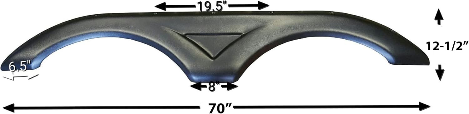 Elk Mountain 2014-2016 Dutchmen Aspen TrailColemanDenali Fender Skirt (Black), 70.5 inch x 12.25 inch