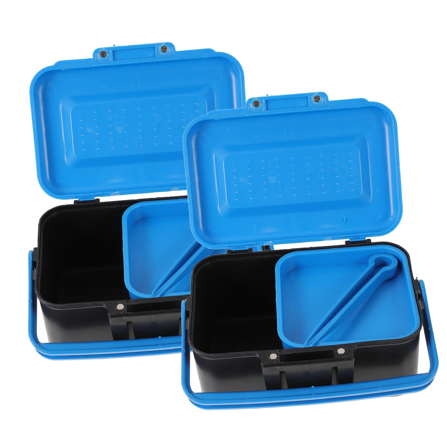 MUSISALY 2Pcs Breathable Multi Function Box Durable Fishing Bait Storage Container for Live Organize Your Tackle Efficiently for Fishing Enthusiasts