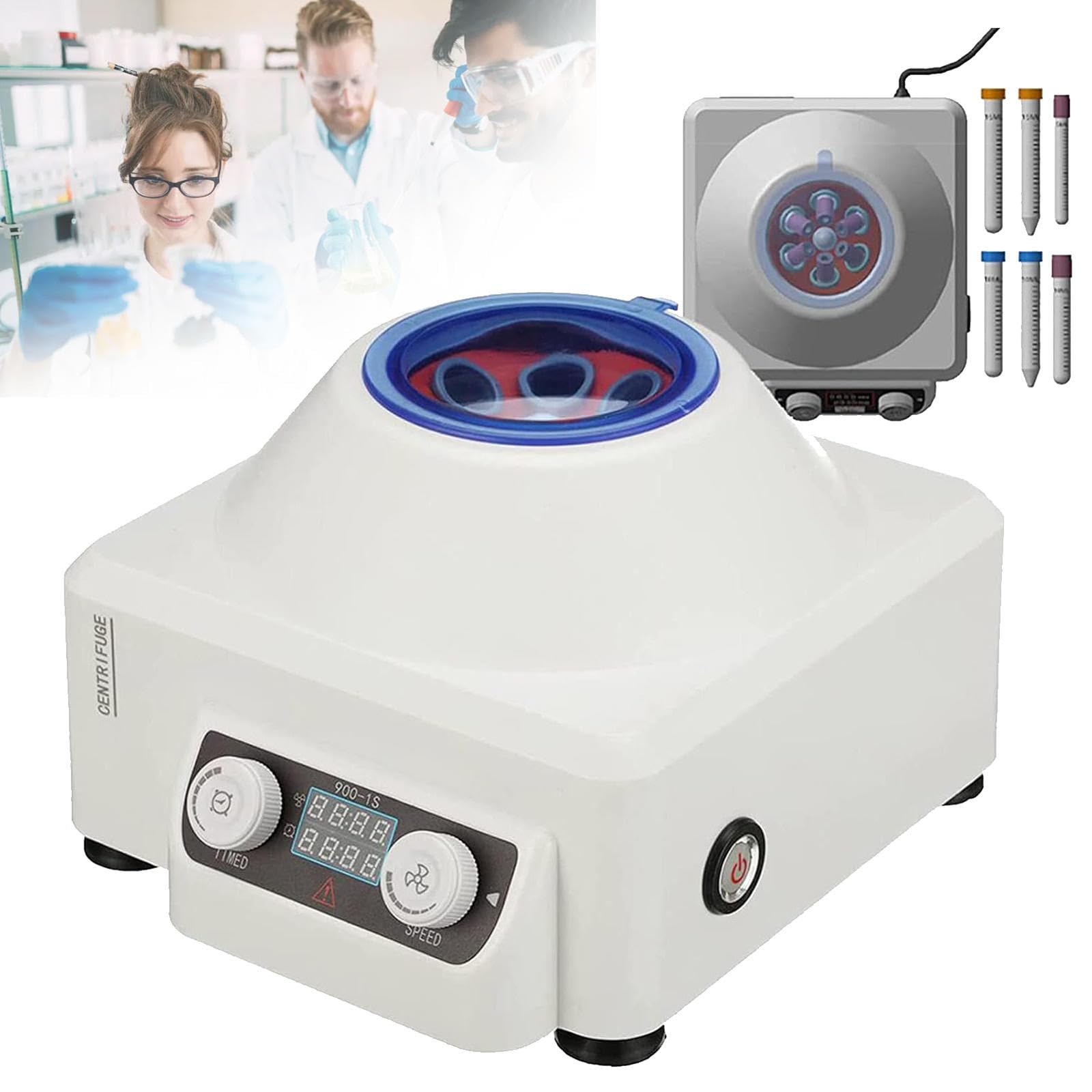 Mttxy Prp Centrifuge Machine 6X15ml With Lcd Screen, 4000Rpm 1685Xg Portable Lab Benchtop Centrifuges, 100Min, For Blood, Plasma, Medical Practice