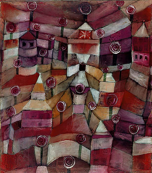 Poster Paul Klee Rosengarten sur toile 50x70cm sans cadre pour salon