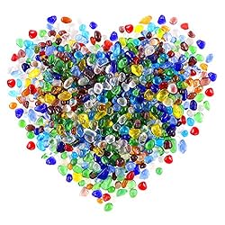 Hilitchi Glass Stones Gemstones Flat Glass Marbles for Event Weddings