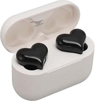 GOWENIC Bluetooth Earbuds, Heart Shaped Bluetooth 5.3 Headphones with Noise Cancelling Mic, HiFi Stereo Earphones, Sports Ear Buds with Charging Case for Work, Study, Travel