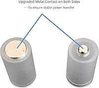 Vista 5 de Convertidor de adaptador de batería para pilas AAA a AA, carcasa transparente con contactos metálicos en la parte inferior