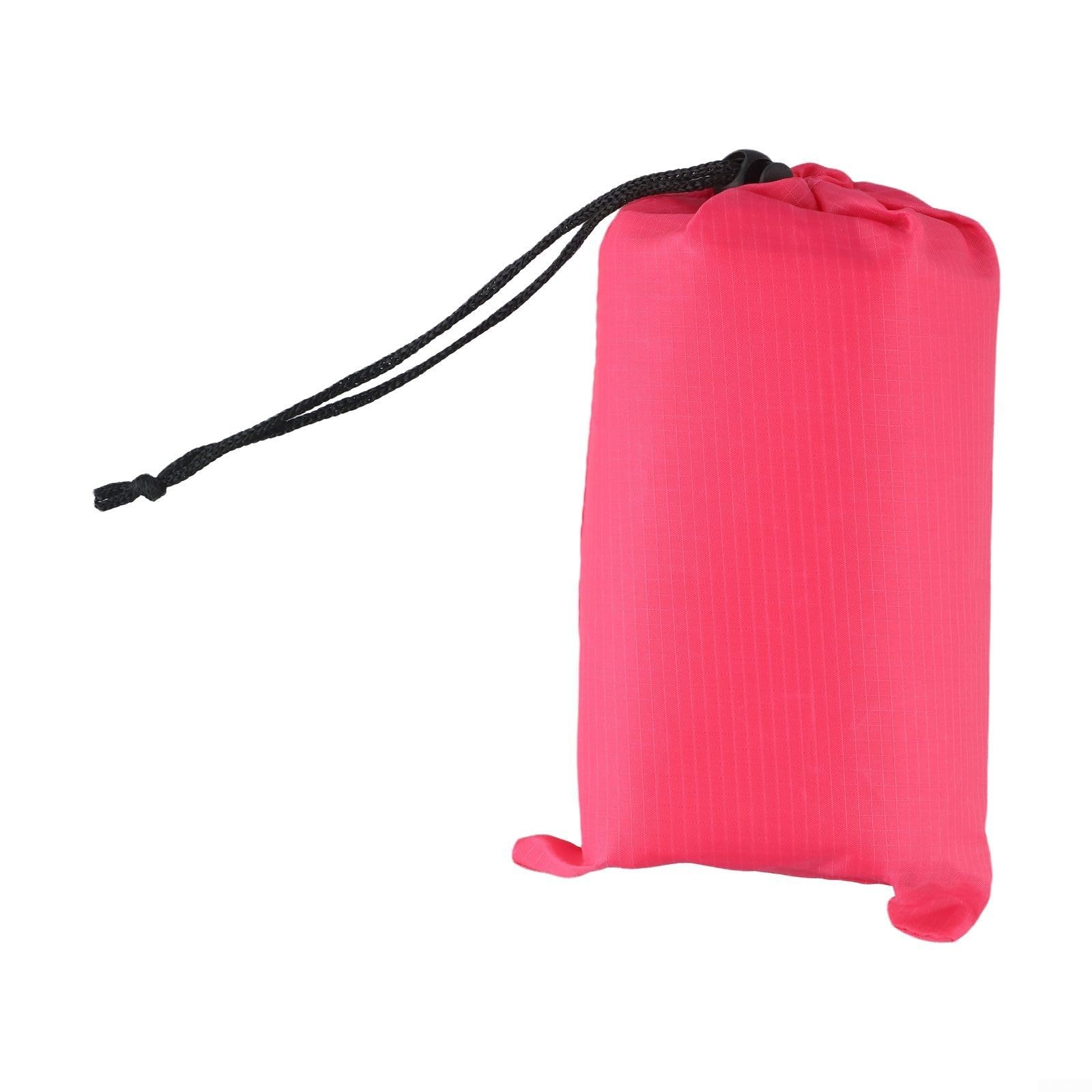 Tent Tarp Waterproof, Sun Shade Shelter 210T Polyester with 6 Tie Points Rain Fly Awning Cover Outdoor for Camping Hiking Backpacking Beach Picnic, 200 X 140 cm(Rose Red 140x200CM)