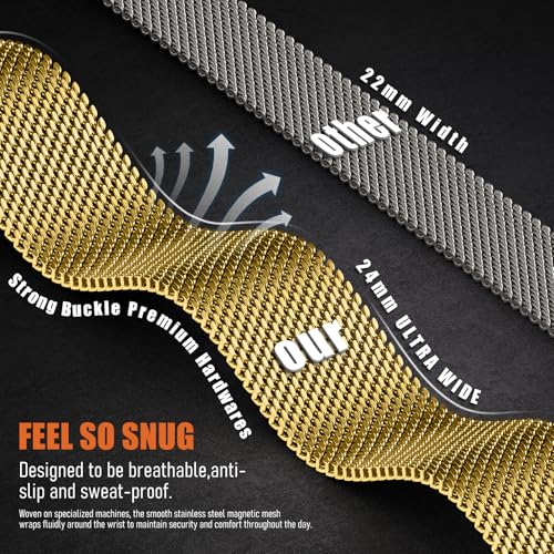 Image of BXUXOHS Milanese Loop for Apple Watch Ultra 3 /2 Band 49mm 46mm 45mm 44mm 42mm Men,Tactical Mecha Strap Military-Grade Design,Magnetic Metal Wristband for iWatch Ultra 2 /3 Series 11 /10 /9 /8 /7 /6 /5 /4 SE