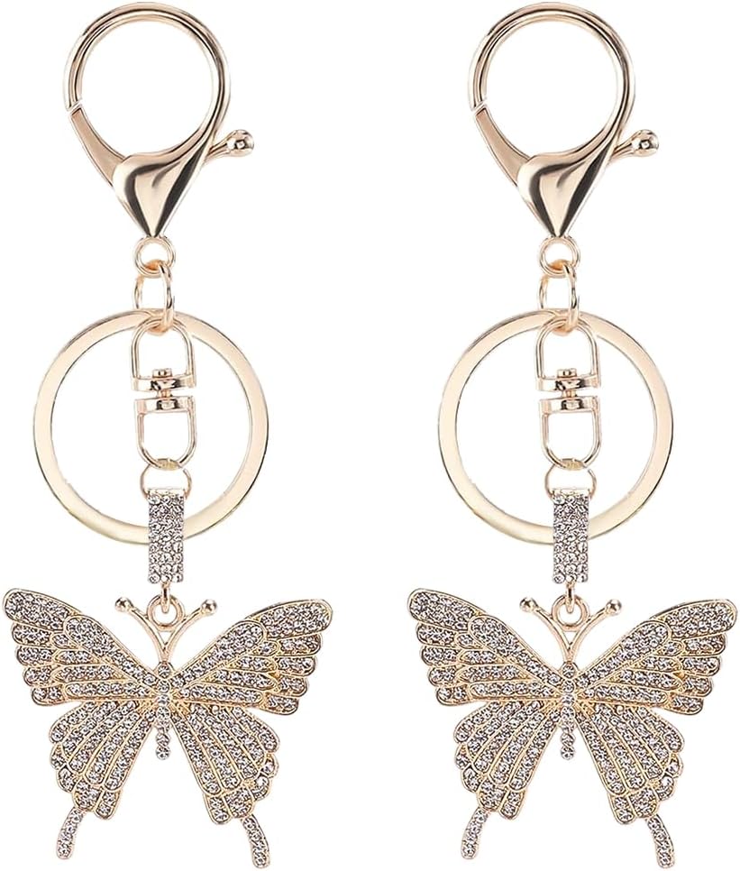 Rhinestone Bag Charms Rhinestone Keychains Bulk Alloy Sparkly Keyring Key Chains Charms for Purse Handbags