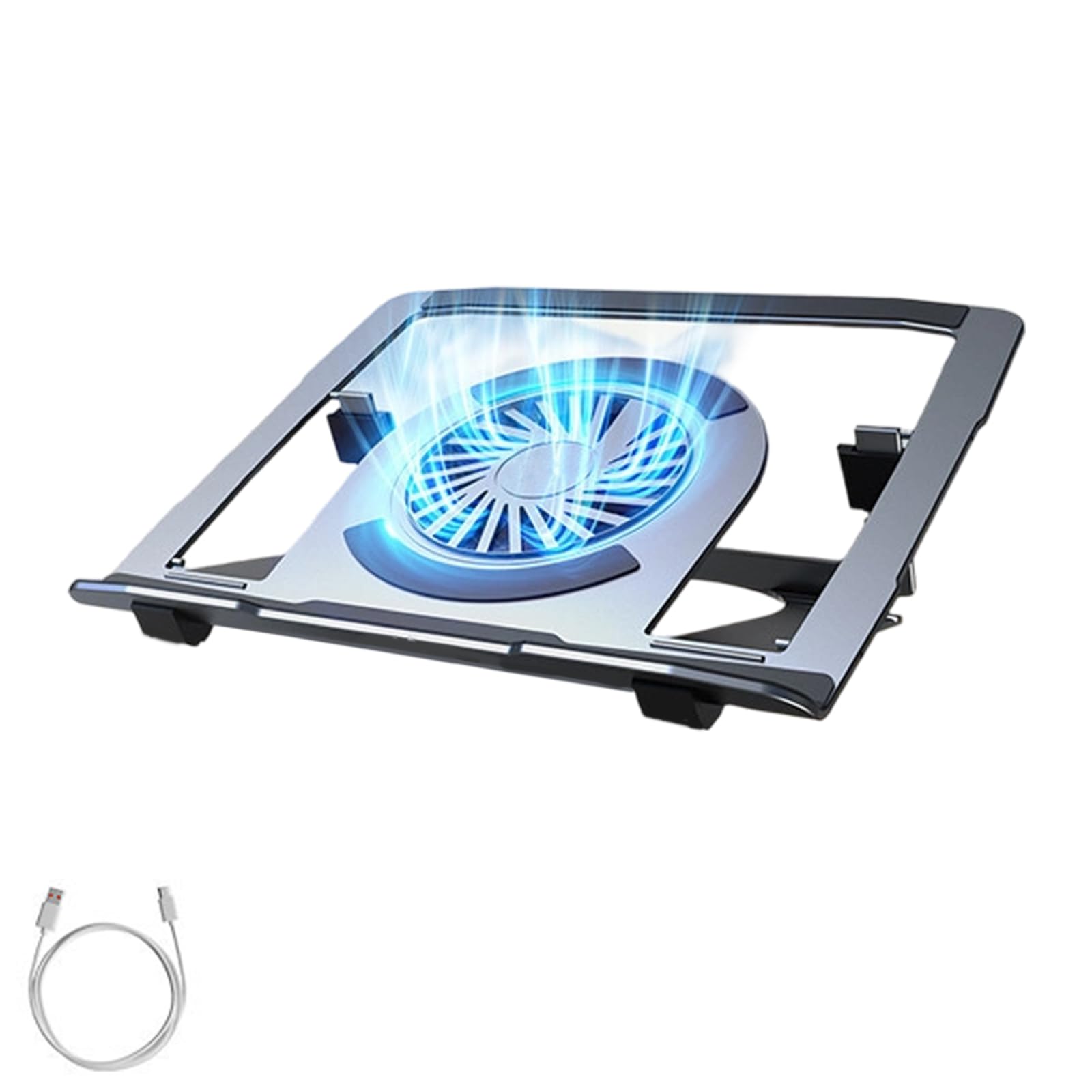 Soporte plegable de aluminio para ordenador portátil con sistemas de refrigeración eficientes y ajustable para portátil de 17 pulgadas
