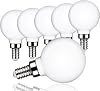 KLY G50 Ceiling Fan Light Bulb E12, 2700K Warm White Candelabra LED Bulbs, 40W Equivalent, Chandelier Light Bulbs A15 Shape Candelabra Base for Ceiling Lights, 500LM, CRI90, Dimmable, 6 Pack