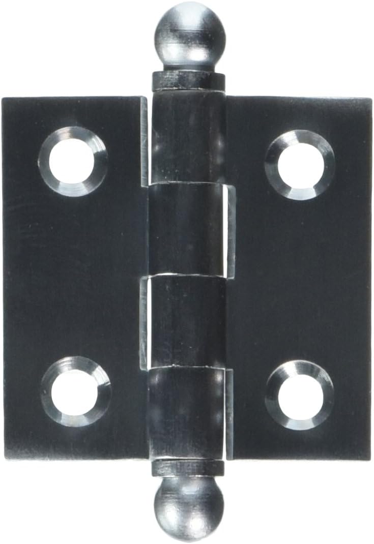 Deltana CH1515U26D Solid Brass 1-1/2-Inch x 1-1/2-Inch Cabinet Hinge with Ball Tips