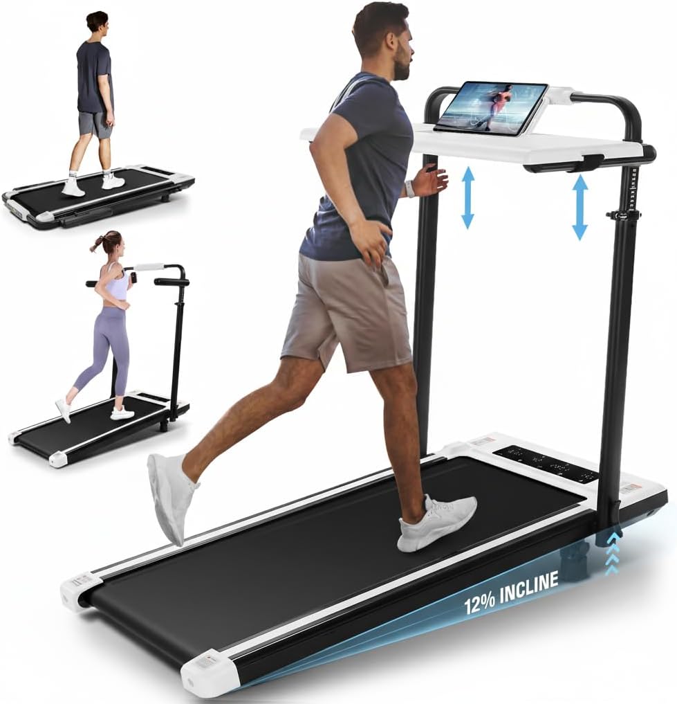 Caminadora Plegable FUNMILY con Inclinación Manual y Escritorio Removible