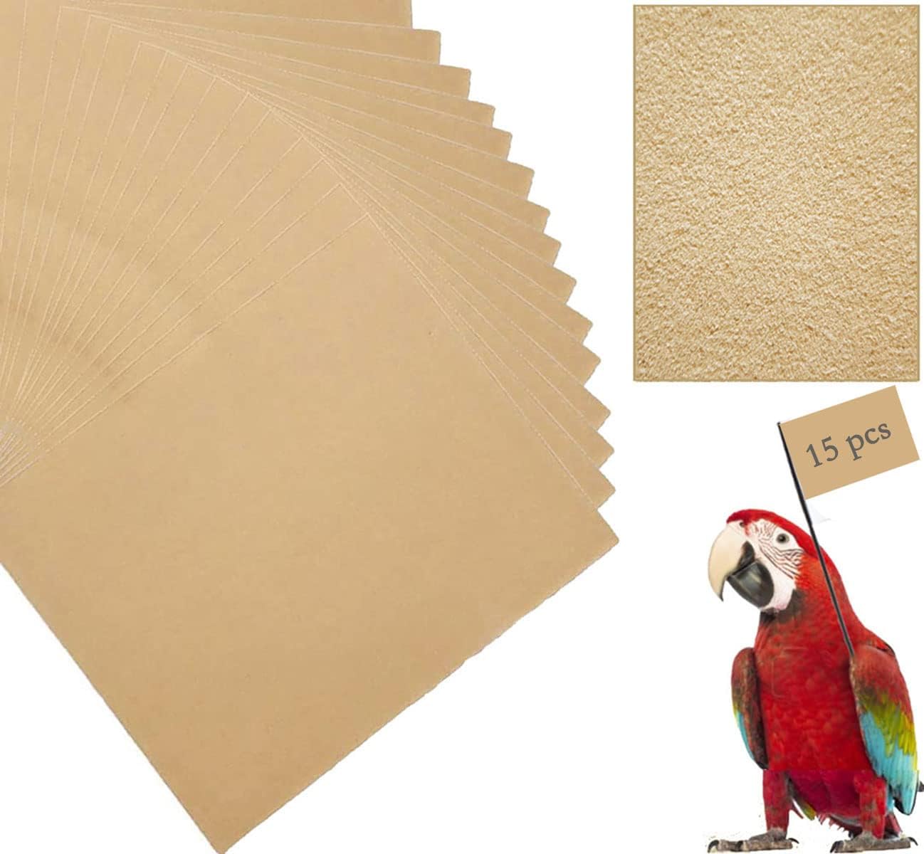 Buy 15PCS Gravel Paper for Bird Cage,11x17 Inch Bird cage Liner Gravel