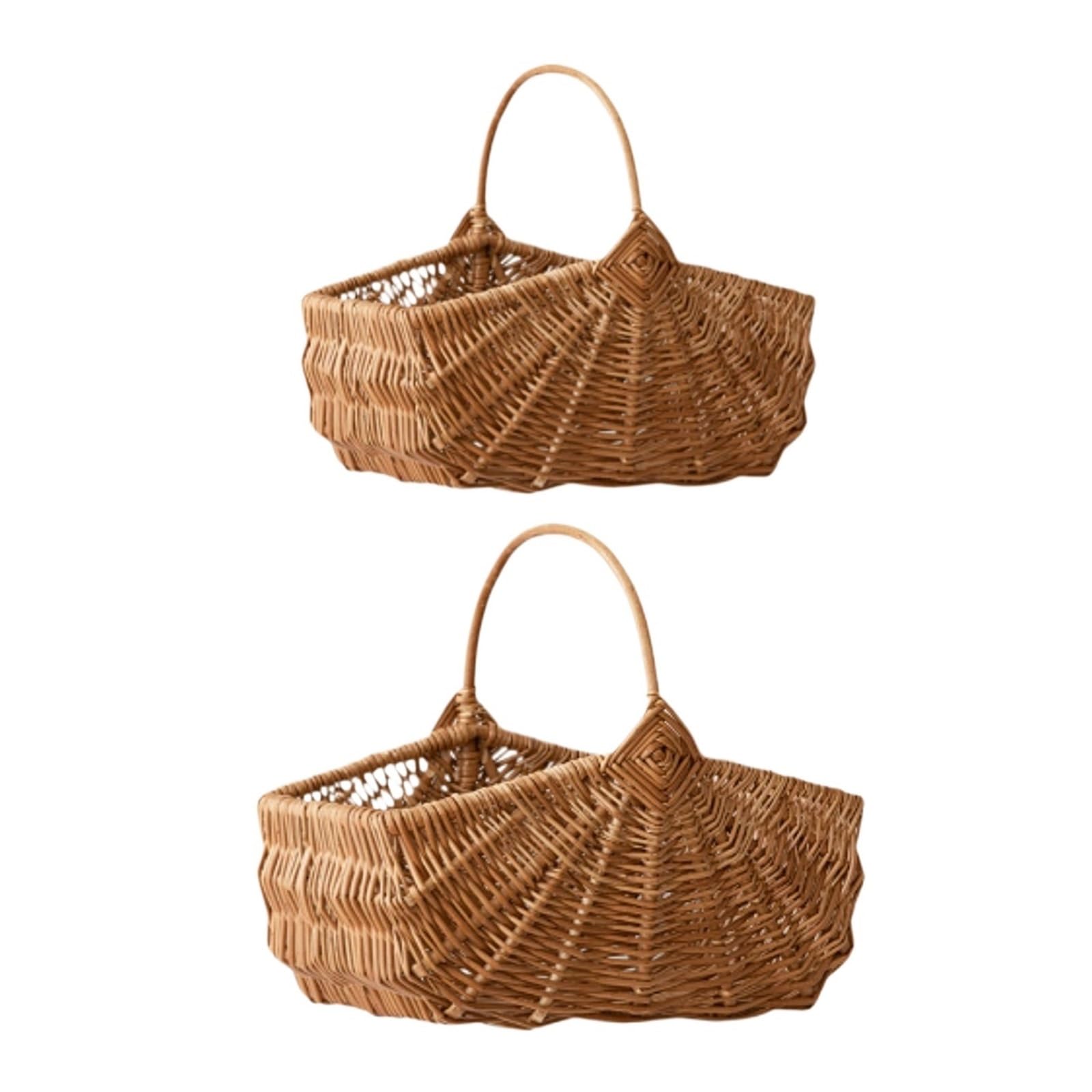 Panier de Pique-Nique Panier Camping en Plein air Osier(31cmx20cmx26cm)