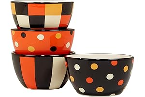 Certified International Spooky Halloween 5.5" Ice Cream/Dessert Bowls Set of 4