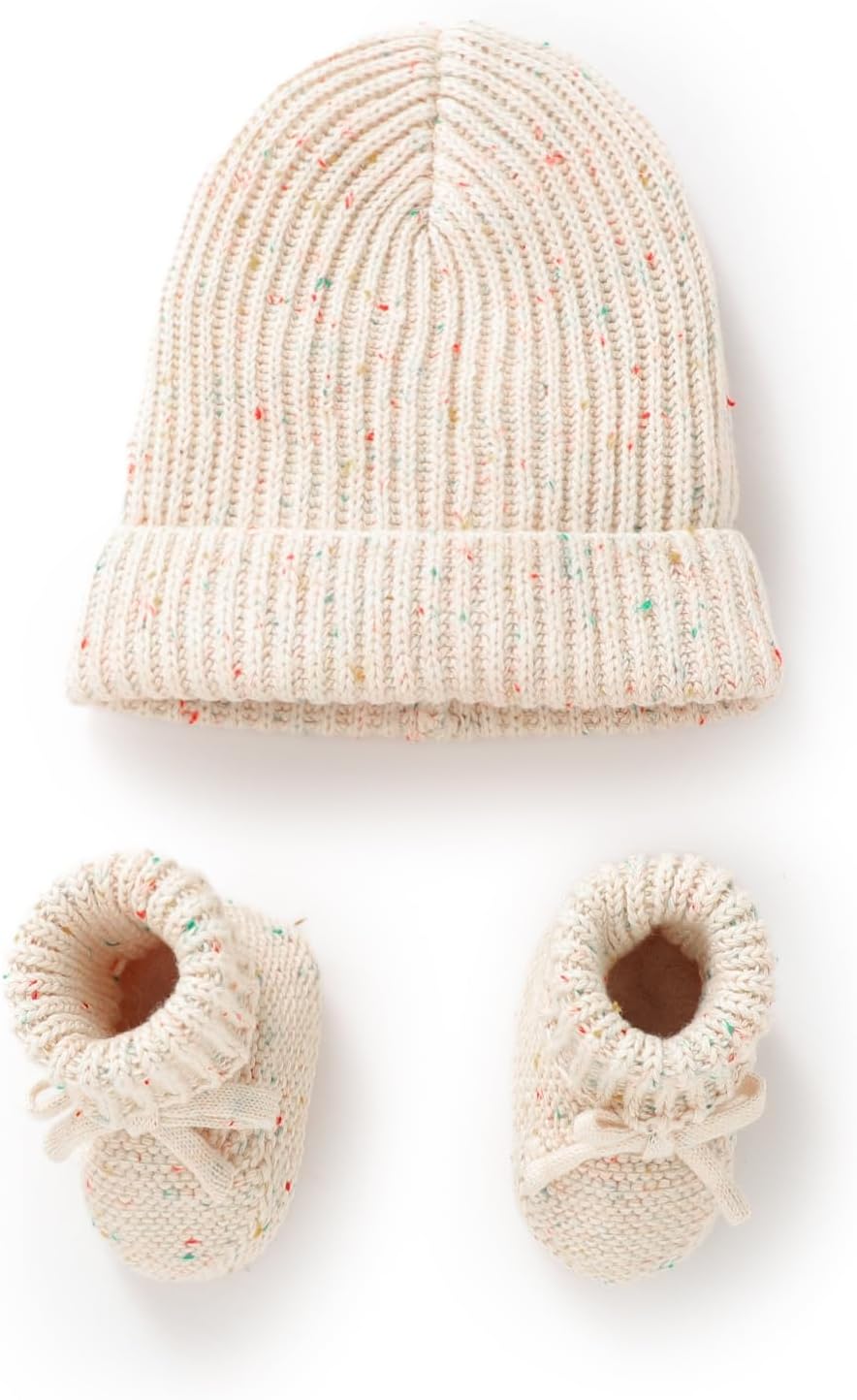 Hadetoto Baby Hat and Booties Set Newborn Babe Knit Cozy Socks Shoes Warm Beanie Hat for Infant Boy Girl Hadetoto Baby Hat and Booties Set Newborn Babe Knit Cozy Socks Shoes Warm Beanie Hat for Infant Boy Girl