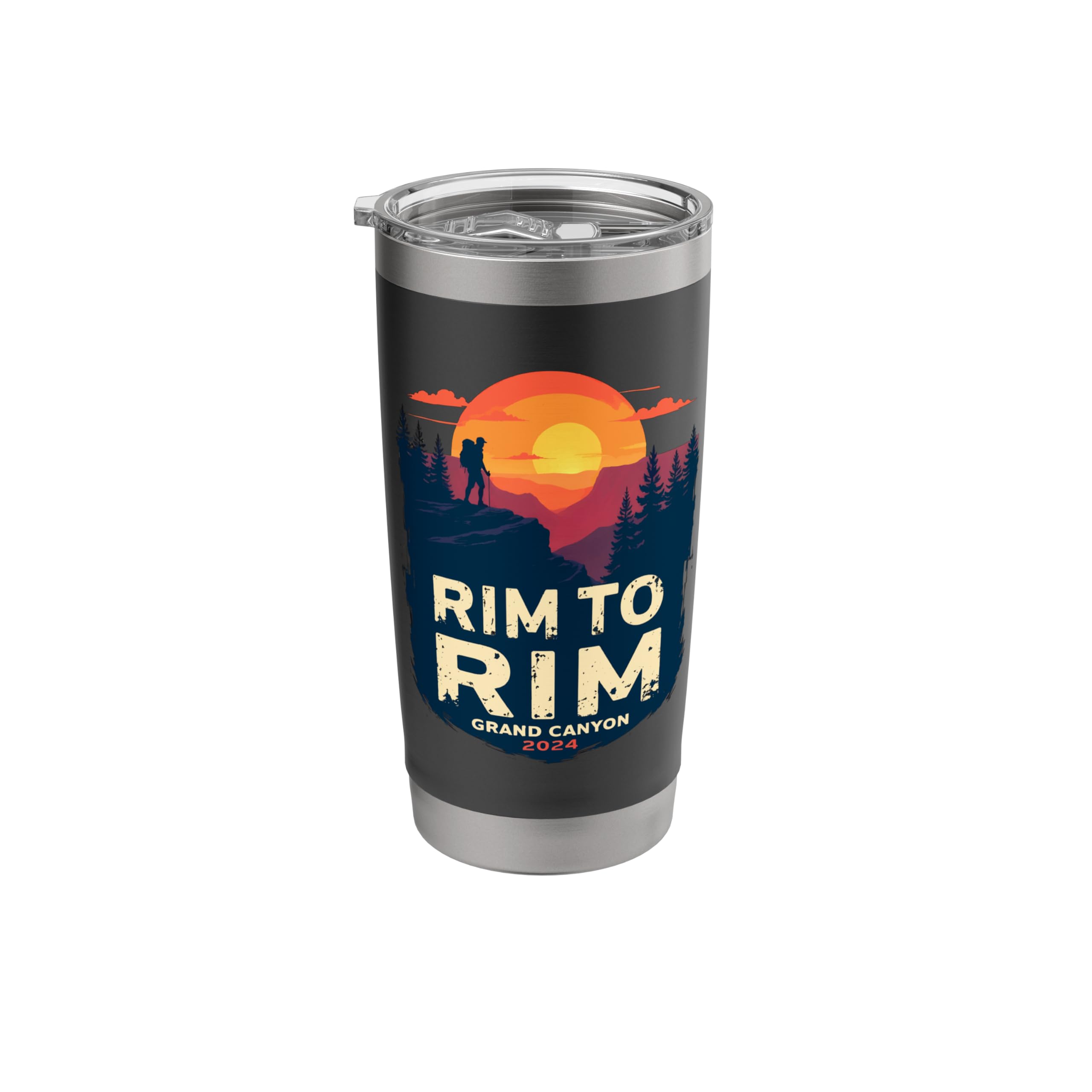 South Rim To North Rim Grand Canyon 2024 Hiking Trip Stainless Steel Insulated Tumbler