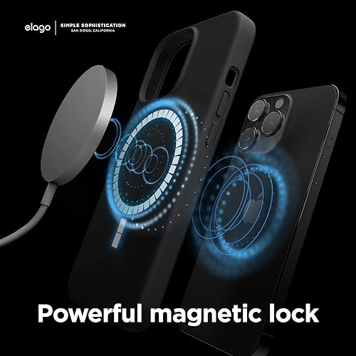 Miniatura 5 de elago Funda magnética compatible con MagSafe y iPhone 13 Pro de 6.1 pulgadas, imanes integrados, silicona líquida, funda protectora, compatible con